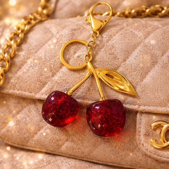 Cherry Bag Charm - Picture 2 of 4